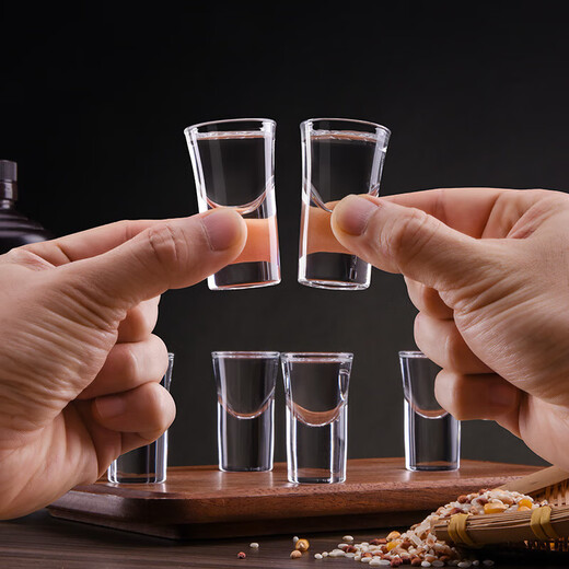 CLITON white wine cup wine dispenser 100ml wine set set of two or two cups wine jug spirit glass storage rack (gift box) bullet cup 10 + wine jug 10 + cup holder