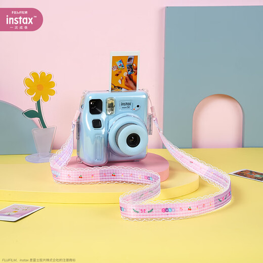 Fuji instax miniSE one-time imaging instant camera travel smart photo gift blue package 2 official content + white border 20 photos + SE silicone case