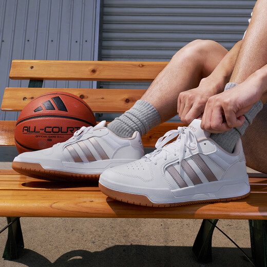 Adidas ENTRAP American campus style low-top sports sneakers boyish retro basketball shoes Adidas white/gold 38