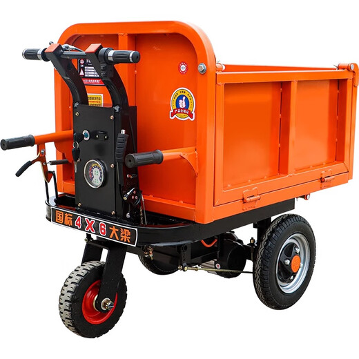 Creeper electric trolley, construction site ash bucket truck, three-wheeled truck, breeding loading dump truck, brick pulling truck, electric hand push inclined bucket truck, thickened version 60 wide