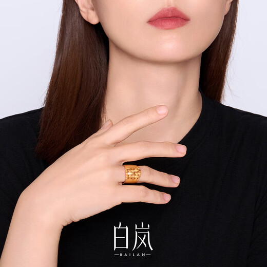 Bai Lan Cuoying Ring 925 silver retro niche design fashionable high-end jewelry feminine temperament birthday gift for wife Cuoying Ring (Silver Small)