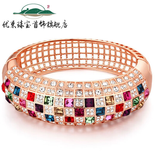 Excellent rose gold bracelet ins niche design high-end light luxury niche kaleidoscope exquisite honeycomb Mother's Day gift seven colors