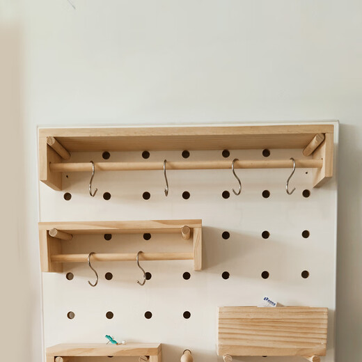 Brangdy solid wood hole board accessories universal round hole partition wooden hook matchstick stick storage box storage rack custom wood color 15mm matchstick (6 pack) suitable for 15mm