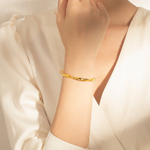 Junshi Lao Phoenix 999 Gold Bracelet Pure Gold Mobius Women's Bracelet for Mom and Girlfriend on Valentine's Day 10.88g