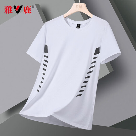 Yalu Bingsi kurzärmeliges T-Shirt für Männer im Sommer Neue Jugend lässt sich gelegentlich vielseitig trendy entspannte, ungezwungene, atmungsaktive, schnell trocknende T-Shirt Grau/9928 m (Gewicht 80-95 Jin [Jin entspricht 0,5 kg] 155-160)