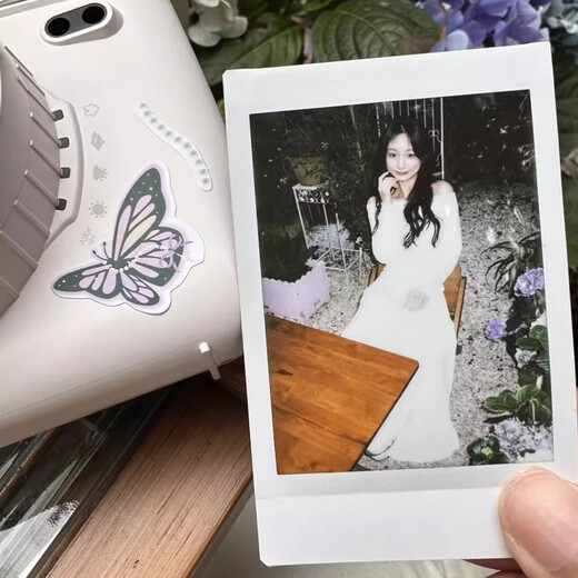 POPOTO instant camera one-time imaging MINI photo paper instant school gift camera commemorative ccd student camera Spring peach powder instant + full accessories + 10 pieces of Fuji mini photo paper