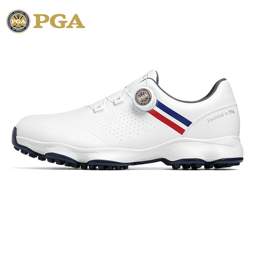 PGA golf shoes men's anti-slip spikes knob shoelaces autumn waterproof sports shoes men's shoes white 42