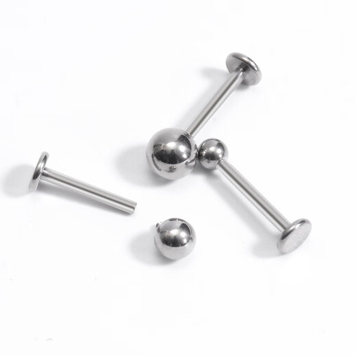 TRUTH AMOR Medical Titanium Alloy Earrings Ear Bone Nails Nose Nails Lip Nails F136 Implant Grade Flat Base Internal Spiral Basic Model 3mm Ball + Rod 1.2mm*6mm Internal Thread Single