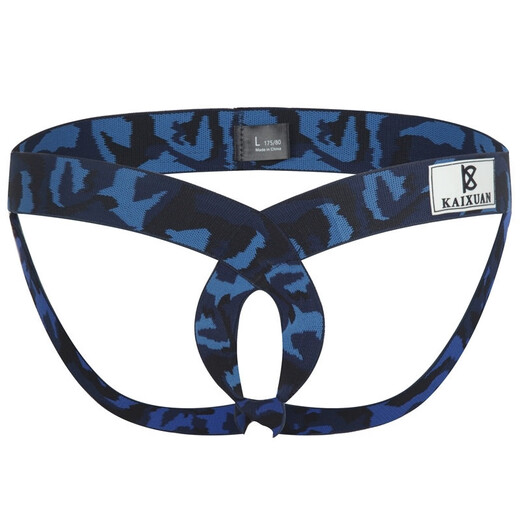 Men's sexy underwear gay thong hollow tight cross triangle ins summer outdoor internet celebrity bar black S