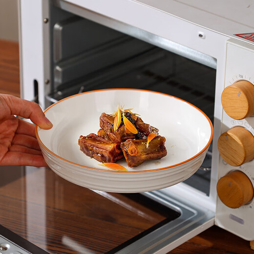 Ceramic bowl for home use 2025 new style festive housewarming dishes and tableware set fashionable life rice bowl fashionable life 1 piece deep plate 8 inches