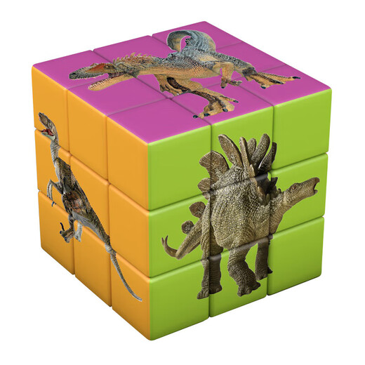 Oin Kindergarten Creative de tercer nivel Rubik's Cube Dinosaur Dinosaur de Animales Conjunto de fruta inteligente Rubik Regalo de Cube de Rubik Dinosaurio Cosas reales
