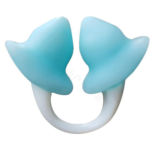Pulian Swimming Nose Clip Silicone Earplugs Anti-choking Nasal Congestion Diving Artifact Children's Set Baby Bath Supplies Medium (M) Sky Blue