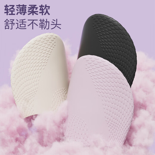 JCZS German brand swimming cap women's long hair plus high appearance adult ear protection waterproof silicone swimming cap swimming goggles diving pink and purple suit with high-definition swimming goggles