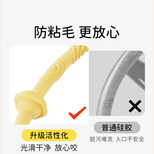 Baby hand grasping ball silicone teether baby anti-eating hand small month-old chewing fun one-year-old hourglass baby chewing gum toy Star Blank 2025 New Creation Small Hourglass 1 Pack