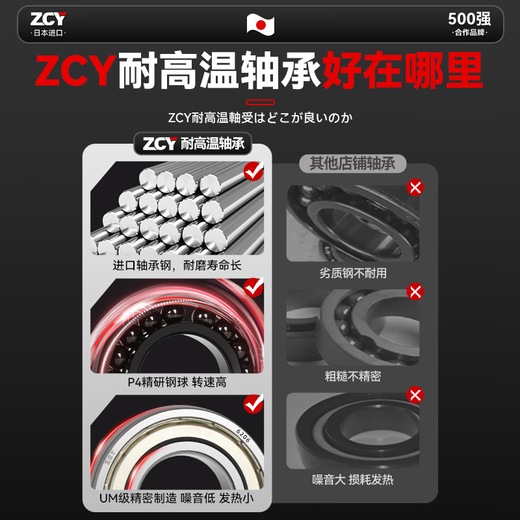 Imported high-temperature resistant bearings 600 degrees 6907 bearings 6908 6909 high-speed 6910 6911 6912 6913 ZCY high-temperature resistant 6913--high-temperature dust-proof seal 1000 degrees