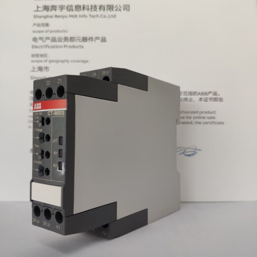 ABB electronic time relay CT-MBS.22S 24-48V DC, 24-240V AC contacts 2c/o