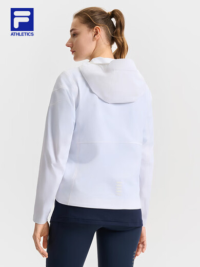 Fila Damens gewebte Jacke 2025 Sommer neues Fahrrad mit Kapuze-Sonnenschutz Top Jade White-W S 160/80A/S