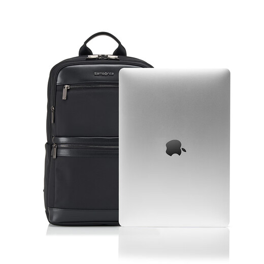 新秀丽（Samsonite）新款男士简约商务双肩包出差通勤高端背包16英寸电脑包高颜值NV6 黑色 16英寸