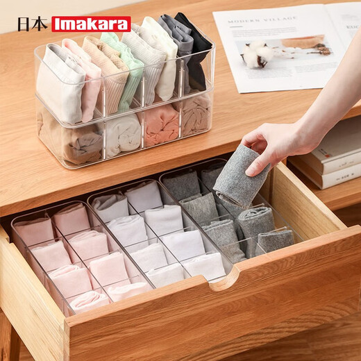 Imakara transparent clothes cabinet clothing wardrobe drawer divider underwear compartment underwear socks layered storage box artifact