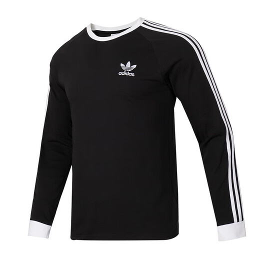 阿迪达斯 （adidas）三叶草男装25夏季新款运动服时尚潮流休闲圆领套头衫透气长袖T恤 IA4877 L