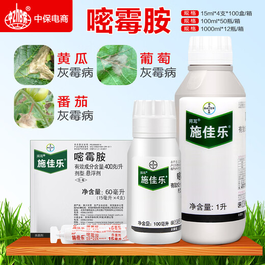 Bayer Stigro 40% pyrimethanamine grapevine tomato cucumber gray mold pesticide fungicide pesticide 100ml