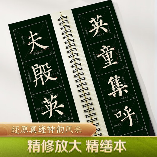 Cuaderno de caligrafía Huaxia Wanjuan, tarjeta de caligrafía con copia cercana, volumen completo de la estela de Yan Zhenqing y Yan Qin, copia refinada de la caligrafía de estela, introducción para adultos principiantes, cuaderno de caligrafía con copia a pincel ampliada, 2 volúmenes