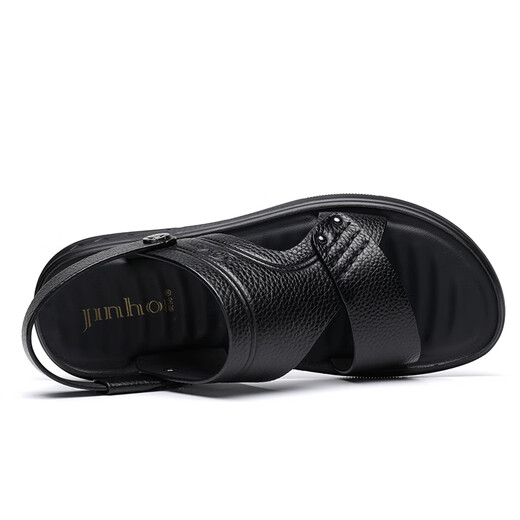 Goldene Affen Sandalen Herren 2025 Neue große Strandschuhe Sommer atmungsaktive Schuhe Outdoor Fashion Casual Schuhe Schwarz 46