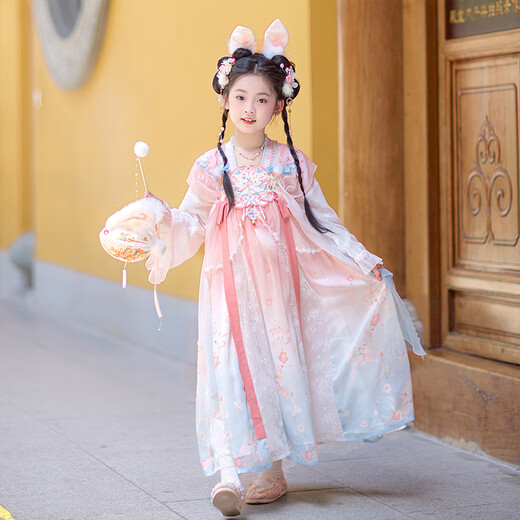 
Flag Platinum Hanfu Girls Autumn 2025 New Children's Ancient Style Super Fairy Spring and Autumn Princess Dress Xiaoyuetu 130