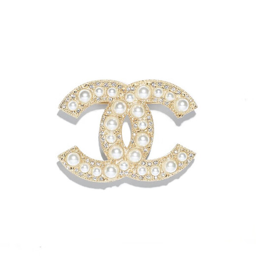 SNQP small fragrant style pearl brooch-like corsage for European and American celebrities, fashionable matching coat, French design brooch, pearls full of diamonds-322