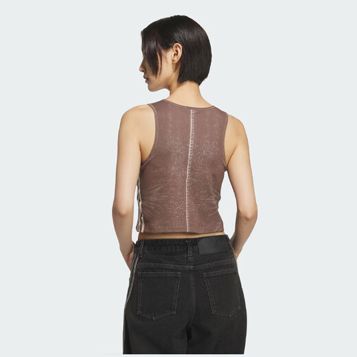 Adidas clover Frauenkleidung 2025 Sommer neuer gefälschter Denim Tank Weste Ke3892 Rock Deep Land Brown Ke3892 S