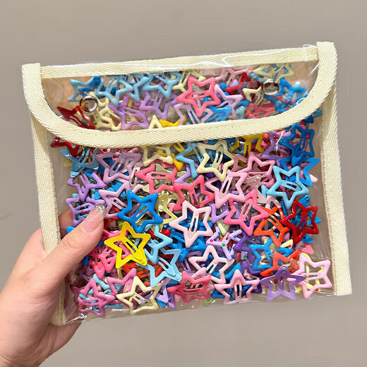 IMIESEVE star hair clip women's hair clip side bangs clip five-pointed star cute children's hair clip dopamine star hair clip 10 pack mixed color -