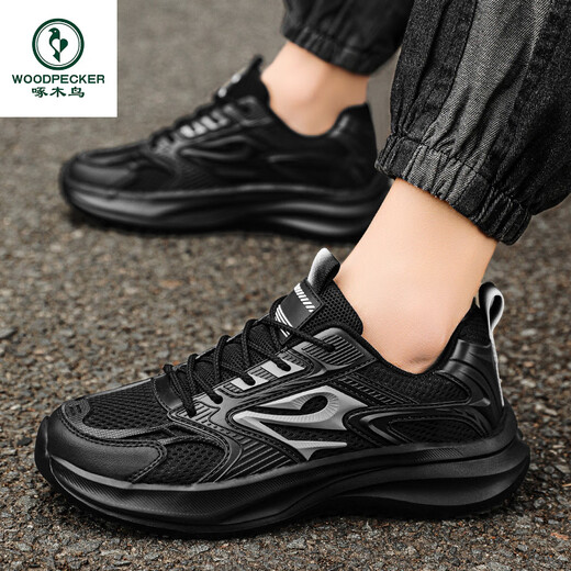 Woodpecker 2025 summer new large-size sports and casual shoes 46 breathable dad shoes 47 thin mesh odor-proof men's shoes 48 825-YC beige 38