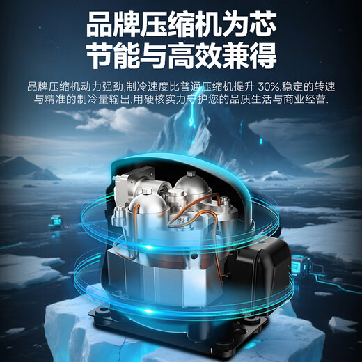 Chigo display cabinet glass door vertical commercial supermarket beverage refrigeration beer cabinet refrigerator freezer fresh cabinet large capacity double door large double door 768L direct cooling | energy saving | copper pipe