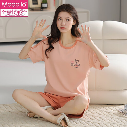 Modal Pure Cotton Summer Pyjamas Ladies Pullover Pyjamas Summer Shorts Shorts komfortable und lässige Heimbekleidungsset Z9856 M [Empfohlen 80-100jin [Jin gleich 0,5 kg] Verschleiß]