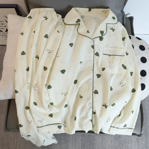 S.SOFEA睡衣女春秋季甜美卡通云朵棉家居服 826#紫条黑猫 170 M