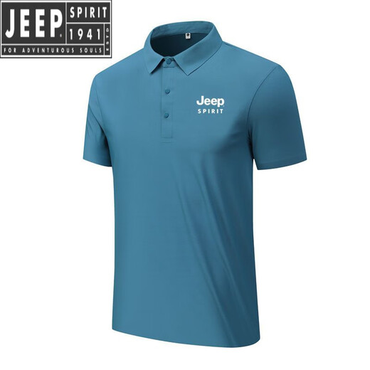 Jeep Spirit Большой размер мужской половой футболки для летней футболки летняя девчонка. Случайный случайный и дышащий лацкатный верхний перламуд.