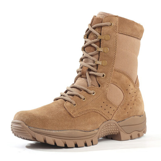3514 Kampfstiefel Herren -Trainingschuhe High Top Tactical Boots Side Reißverschluss -Stiefel neuer Stil brauner Outdoor -Wüstenstiefel Brown 44