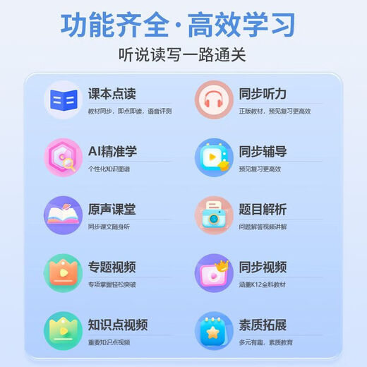 Haoji Xingxing Point Reading Machine Pocket Learning Machine English Listening Walkman Lippo English Learning Hearing and Listening Machine Listening Machine for Primary School Students Junior High and High School General Learning Artifact Large Screen Point Reading 128G 7-inch + Accurate Learning + Photo Analysis