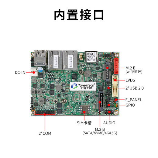 Tiandi Industrial Control J4125 Industrial Control Motherboard Pico kleiner Größe Motherboard N6210 Niedrig Kraftmutterboard 10W Roboter IoT Mini Industrial Motherboard EDP EDP eingebettet Pico-N6210v2/LVDS/Onboard 4G/Dual Network