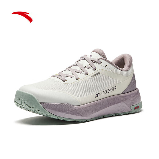 ANTA Weatherproof | Women's 25th Autumn and Winter Running Shoes New Outdoor Comfortable Shock-Absorbing Training Shoes Ivory White/Magic Carpet Gray-3 37.5 (Female 6.5)