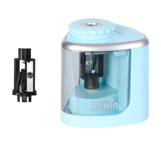 Astronomie Tenwin Electric Bleistift Spitzer kreativer Pilzkopf Kinder Schreibwaren halbautomatischer Planing Stift Schärfe Black TW8005 - English Tenwin