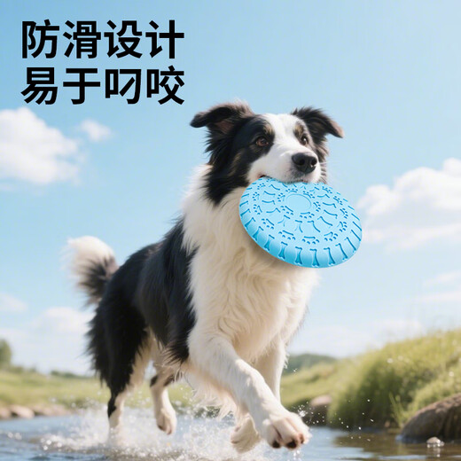 Zanpet Dog Toy Training Frisbee Blue Pet Puppy Resistant Tooth Molar Artifact Border Collie Bichon Golden Retriever Corgi Large Dog