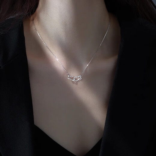 Pt950 platinum necklace for women, I will have you for the rest of my life, diamond clavicle chain, Xia 520, as a Chinese Valentine's Day gift for my girlfriend, Platinum necklace for the rest of my life, I will have you.