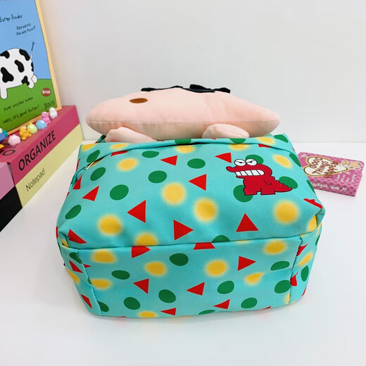 Xiaoxin Doll New Style Crayon Xiaoxin Coupte de moule floral Couleur de couleur Bloc Sac à dos Big Head Cartoon Student Student scolaire polyvalent DD-519 # Green