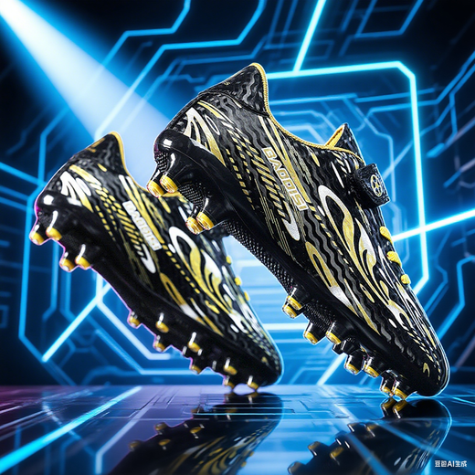 Anshoes autumn and winter Ronaldo children's football shoes for boys, teenagers, primary school boys, sports training competition shoes for boys 189 sky blue broken nails 34