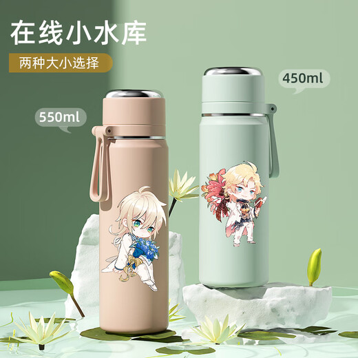 Thermos cup of the painting of traveler in Chengliu time and space Ain Ye Xuan Silan fan two-dimensional water cup Ladies student A51 portable thermos cup 450ml FF3883 Silan