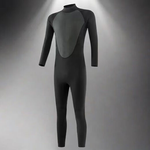 Sanqihu wetsuit full set of one-piece 3MM winter swimming warm jellyfish suit surfing swimsuit men's suit 2-piece set - wetsuit + socks L 105-125Jin Jin equals 0.5 kg