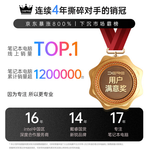 戴睿（dere）政府补贴平板电脑二合一酷睿i3高性能触控屏金属商务办公学习教育影音娱乐windows系统笔记本