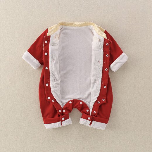 G.duck Little Yellow Duck Full Moon Baby Clothes Spring and Autumn Chinese Style Baby One Year Old Dress Red Hundred Days Peace and Joy Harness Red 80cm 80 size recommended 6-9 months 14-20Jin Jin is equal to 0.5 kg c