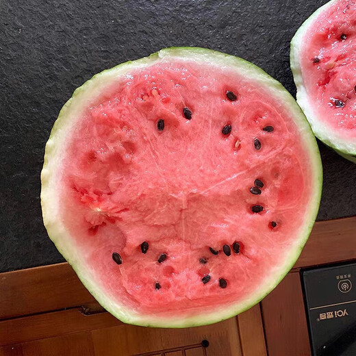 Super sweet 18 degree rock sugar Kirin watermelon seeds super 8424 sweet, crisp, juicy and crack-resistant thin-skinned round watermelon seeds 400 capsules bag Jinmeidu 2 cans